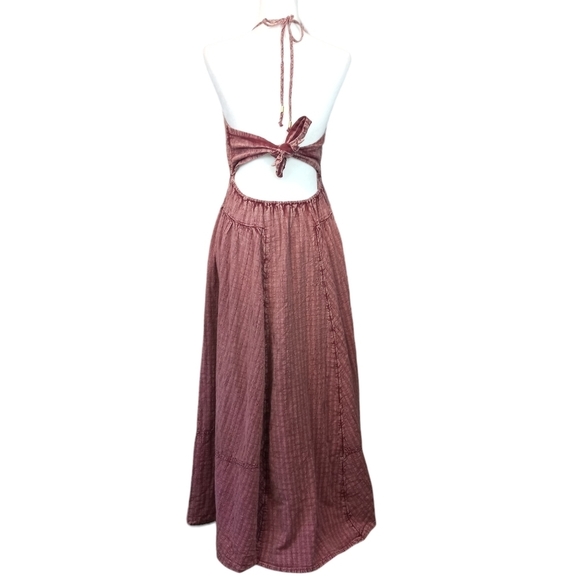 Free People Boho Mind Over Matter Midi Dress in Burnt Sienna Size Medium - Picture 11 of 16